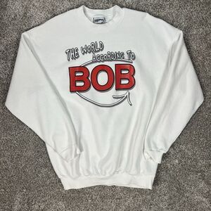 Vintage 90s Comedy Funny Spellout White Lee Crewneck Retro Sweatshirt Size XL